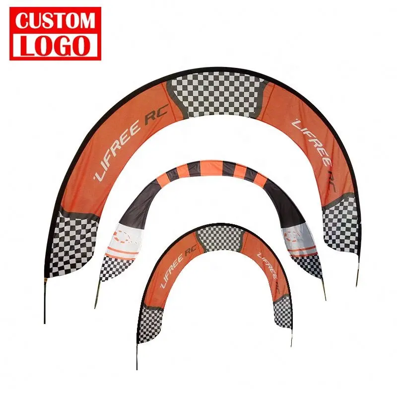 Портативный дизайн, скоростной Ветрозащитный прочный для спорта и гонок, рекламный баннер на заказ для гоночных ворот