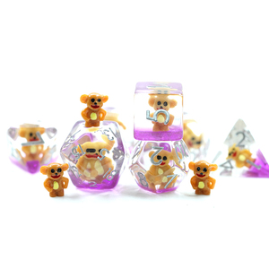 2024 yüksek kalite 7-Pcs 16mm reçine D & D oyunu zar yuvarlak kenar horoz dahil DND zar yeni varış - Product Image 5