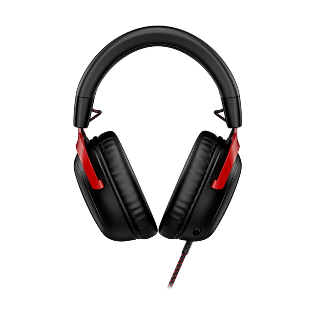 HyperX Cloud III Black Red Wired Gaming Headset DTS Spatial Audio Over Ear Headphones with Microphone for PC PS5 PS4