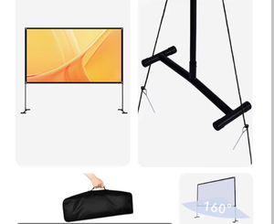 Pantalla de proyector con soporte de 100-120 pulgadas en forma de pantalla al aire libre Pantalla de proyector portátil para Cine exterior hogar patio trasero películas - Product Image 4