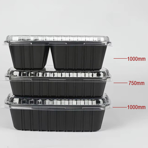 PP Lò Vi Sóng Chia Nhựa Bio Phân Hủy Thức Ăn Nóng Khay 2 Ngăn Bữa Ăn Prep <span class=keywords><strong>Container</strong></span> - Product Image 5