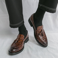 2026 Neues Design Komfortable Modische Slipper Hochwertige Slip-on PU-Leder Oxfords Anzugschuhe für Herren für Partys