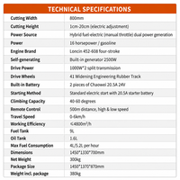 Robot Pemotong Rumput Kendali Jarak Jauh Serbaguna untuk Segala Medan, Cocok untuk Lereng, Kebun, Pertanian, dan Hutan, Langsung dari Pabrik