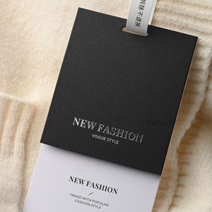 Biểu Tượng Tùy Chỉnh In 600gsm Giấy Sang Trọng Thẻ Thiết Lập Cho Quần Áo Treo Tag Dây Thừng Và Con Dấu Chuỗi Cho Quần Áo - Product Image 4