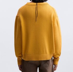 Suéter de punto con cuello en V suelto informal personalizado, suéter de algodón de manga larga para hombre, suéter de alta calidad - Product Image 6