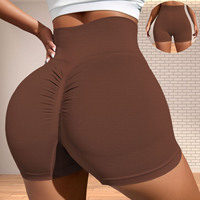 Short de motard pour femme avec compression à haute élasticité et contrôle du ventre Pantalon de sport à séchage rapide Scrunch Butt Booty Lifting avec logo personnalisé