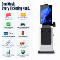 Solution de paiement OEM ODM pour cinéma, événements, concerts, borne de service libre-service, écran tactile, lecteur de code QR, borne d'impression de billets