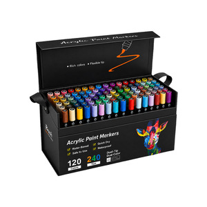 Juego de 240 Marcadores de Pintura Acrílica Bicolor de Doble Punta, Superventas Transfronterizos, para Estudiantes de Arte, Pintura y Acuarela, Modelo Hecho en China - Product Image 5