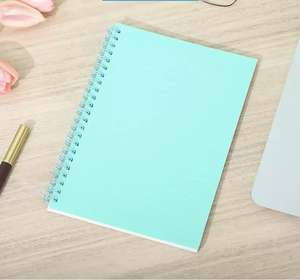 Carnet d'étudiant personnalisable A5 à spirale avec grille à lignes horizontales, couverture en PP mat, 80 feuilles, vente en gros - Product Image 4