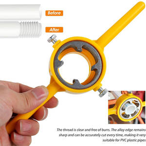 Herramienta roscadora de tubos de PVC de 1/2, 3/4 y 1 pulgada, juego de matrices manuales para roscas NPT de tuberías de agua - Product Image 2