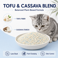 Litière pour chat légère et sans poussière à base de tofu et de manioc, contrôle des odeurs, nettoyage facile, vente en gros pour les animaleries et les distributeurs