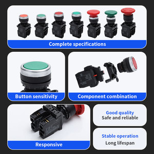 La42 Loạt Màu Đỏ Phẳng/Đầu Quay Dừng Khẩn Cấp Mùa Xuân Trở Lại 240V 1NO + 1NC Không Thấm Nước IP65 Push Button Chuyển Đổi - Product Image 3