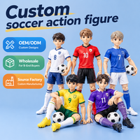 Figurines d'action de joueurs de football en vinyle PVC imprimées en 3D, modèle de collection à l'échelle 1:12, nouveau design personnalisé, vente en gros pour les fans