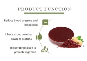 Pigment rouge Monascus Red E100 de poudre de superaliments de vente chaude d'approvisionnement - Product Image 3
