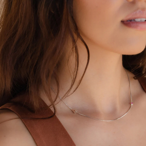 EManco Drop Shipping Steel <strong>Necklace</strong> Birthstone <strong>Monogram</strong> Vintage Style Pearl Box Chain Gold Diamond Children's Christmas - Product Image 3