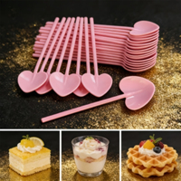 Cuillères en forme de cœur pour gâteaux et glaces, parfaites pour créer une ambiance douce lors de mariages, festivals, Pâques, anniversaires