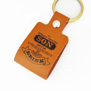 Leather Keychain Factory Laser Logo Metal and Leather Key Chain <b>Holder</b> Key Ring Custom Car Logo PU Leather Keychain - Product Image 6