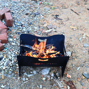 Outside Fire Pit Portable Flat Pack Metal <strong>Folding</strong> Camping <strong>Firepit</strong> - Product Image 1