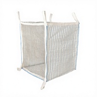 Sac de stockage en polypropylène blanc à 4 anneaux, préchargé, 15T/1 tonne, grand sac conteneur à fond plat, modèle CX025, réédition