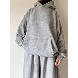 OEM High Quality 2-Piece Set For Muslim Women Casual Loose Fit Sweat + Skirt Full Cover Oversized Relaxed Fit Autumn Season - Product Image 3