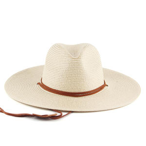 HZM-23045 été femmes paille large bord couleur personnalisée plaine hommes papier paille bande plage <span class=keywords><strong>Panama</strong></span> Fedora chapeau - Product Image 6