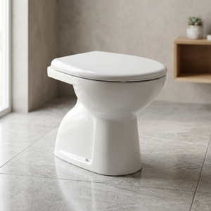 WC en céramique décorative blanche, à fixation au sol, avec siphon en S, de style européen, pour salle de bain - Product Image 2