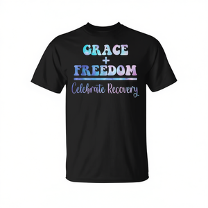 GraceFreedom T-shirt Celebrate Recovery avec motif Peace Love - Product Image 2