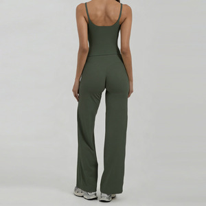 Abbigliamento Personalizzato da <span class=keywords><strong>Donna</strong></span> per Fitness e Yoga, Set Leggings, <span class=keywords><strong>Completo</strong></span> Yoga con Leggings a Zampa, Outfit Sportivo, Set Top da <span class=keywords><strong>Palestra</strong></span>, Abbigliamento da <span class=keywords><strong>Palestra</strong></span> per Signore - Product Image 2