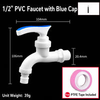 Robinet d'eau froide extérieur moderne en plastique avec cartouche en céramique, installation facile, garantie 1 an pour les hôtels