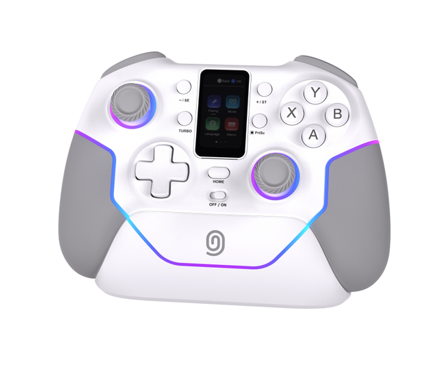 Three Mode Connection Game Controller with Screen and Charging Base for Ps4,N-Switch,Android,IOS,PC