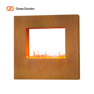 Chimenea de Gas Personalizada de Acero Corten, Quemador de Gas Natural Independiente para Exteriores, Seguro, de Biocombustible, Decoración de Jardín, Portátil - Product Image 2