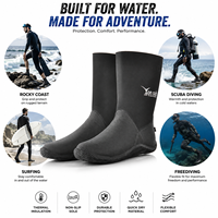 Bottes de plongée semi-étanches en néoprène 5 mm, bottines de plongée extensibles résistantes à l'eau, fabrication OEM ODM, logo personnalisé