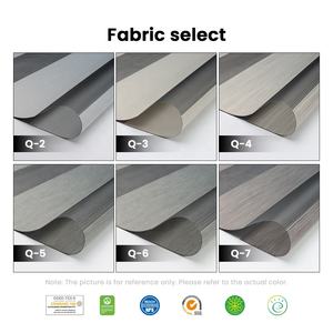 Stores enrouleurs zébrés motorisés, système de levage électrique à télécommande, design élégant sans fil, traitement des fenêtres moderne, filtration de la lumière - Product Image 5