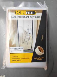 Porte à fermeture éclair en plastique souple PE étanche à l'humidité Protection contre la poussière Moulage par soufflage <span class=keywords><strong>Film</strong></span> étirable Transparent 1.2m X 2.2m pour usage domestique - Product Image 4