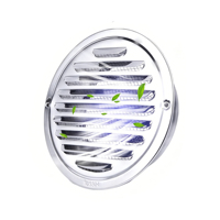 Grille de ventilation ronde moderne en acier inoxydable 304 avec écran en maille pour conduit de sécheuse mural extérieur et couvercle à clapet pour entrepôt