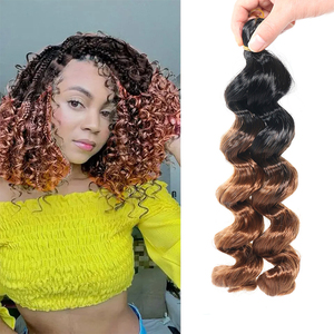 <span class=keywords><strong>Cheveux</strong></span> synthétiques en gros, boucles françaises élastiques, spirales, pour crochet, en fibre haute température, boucles lâches italiennes, <span class=keywords><strong>cheveux</strong></span> à tresser volumineux - Product Image 1