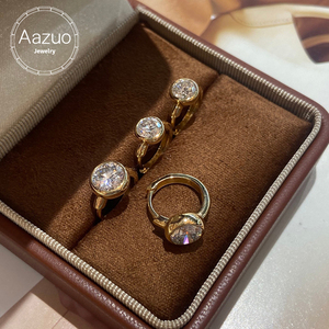 Aazuo เครื่องประดับเพชรแท้18K 1.0CT VS1 2.0ct ได้เป็นของขวัญสำหรับผู้หญิงที่ใส่ได้ทุกวัน Au750 - Product Image 1