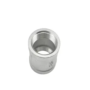 Soket Fitting Pipa SS304, Kopling Berulir Wanita Stainless Steel Diikat 1/4"