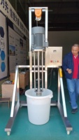 Homogénéisateur à levage pneumatique 100L-1000L mélange de pâte mélangeur à haut cisaillement disperseur mélangeur de liquide industriel