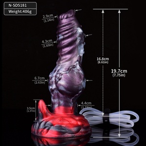 Dildo de caballo con ventosa de gran succión y eyaculación, realista, con nudo, de silicona, juguete sexual - Product Image 2