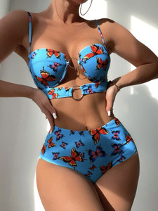 Nouvelle collection été 2024 : Maillot de bain imprimé sexy pour femme, bikini taille haute push-up, dos nu évidé, idéal pour la plage - Product Image 1