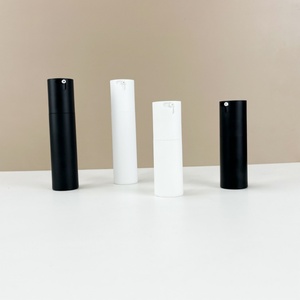 Hot Sale Cosmetics Twist Airless Plastic <b>Bottle</b> 30ml 50ml Silk Screen logo Frosted Black White PP Lotion Airless <b>Pump</b> <b>Bottle</b> - Product Image 5