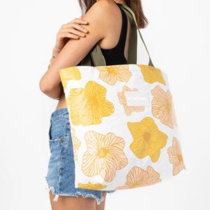 Экологичная многоразовая бумажная сумка-тоут с принтом на заказ, сумка для покупок Tyvek, водонепроницаемая пляжная сумка Tyvek - Product Image 5