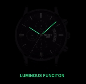 นาฬิกาควอตซ์ผู้ชาย <span class=keywords><strong>Nibosi</strong></span> 2309 รุ่นปี <span class=keywords><strong>1985</strong></span> ออกแบบโลโก้ของคุณเอง นาฬิกาข้อมือโครโนกราฟสำหรับผู้ชาย ผลิตในจีน - Product Image 6