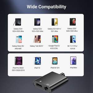 Kabel Dongle Jack USB C ke 3.5mm, USB C ke Headphone dan adaptor pengisi daya, 2 in 1 Tipe C ke Mic untuk S23 S22 S21 S20 Ultra Note 20 10 Plus - Product Image 6