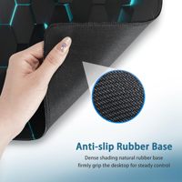 Tapis de bureau, tapis de souris gaming à motif nid d'abeille, avec base antidérapante et bords renforcés, pour le bureau à domicile et le gaming