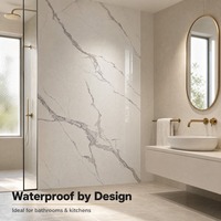 Panneau mural en PVC imperméable, de luxe, moderne, résistant à l'humidité, sans formaldéhyde, pour mur de fond