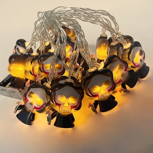 Guirlande lumineuse LED Citrouille Fantôme Crâne pour Halloween, alimentée par piles, pour intérieur, extérieur, maison, jardin, fête, décoration de festival - Product Image 5