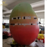 Ballon de mangue publicitaire géant gonflable personnalisé, ornement de fruits gonflable d'activité carrée extérieure