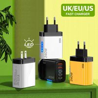 Adaptor Daya GaN 240W Grosir, Charger PD 2A 3C dengan 2 Port USB untuk Laptop & Smartphone